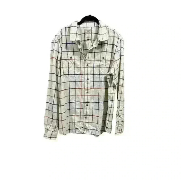 L.L. Bean Men's Wicked Soft Flannel Shirt, Slightly Fitted Untucked Fit - Picture 1 of 7